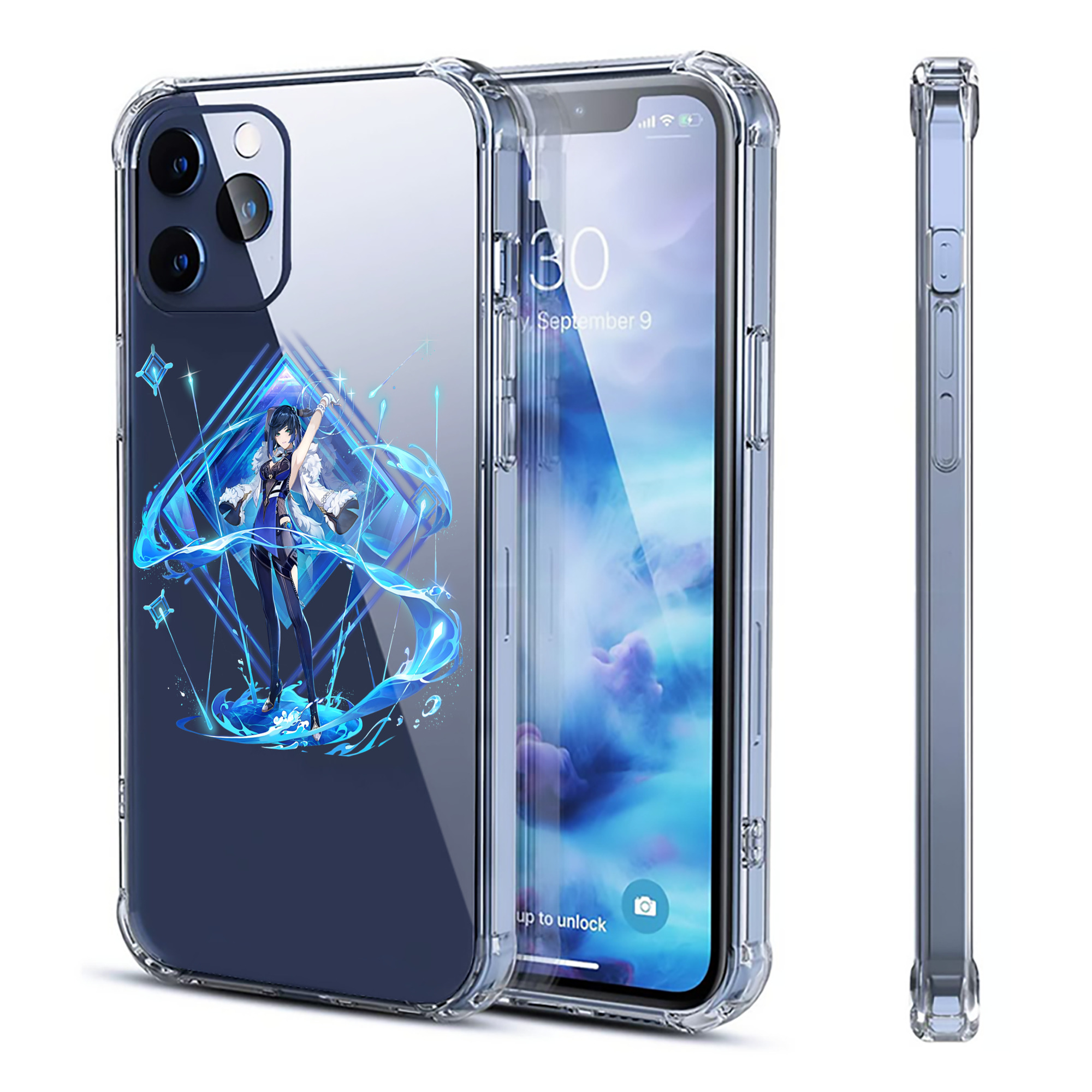 げんし神 夜兰 やらん genshin Yaran 【iPhone 12シリーズ対応】透明スマホケース（クリアソフトケース）